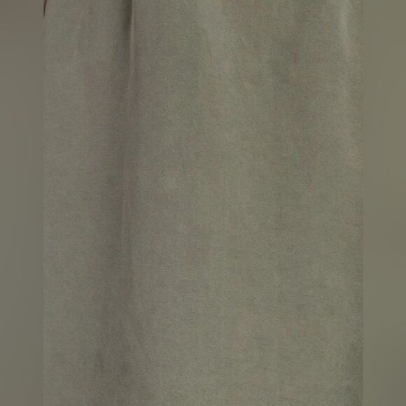 Vero Moda Olive military Green Khaki Lyocell Full Midi Skirt SMALL pockets - Picture 4 of 10